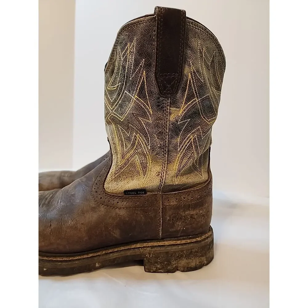 Ariat Steel Toe Mens 8.5 D Work Boots brown